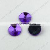 Loose Flat Back Round ab Color Crystal Glass Stone Silver Foiled for Clothes thumbnail-3
