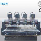 Multi- Head CNC Router With 2.2KW *4 Inverter-driven Spindle Motor Cooled by Water ,CE Authorized Products thumbnail-1