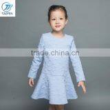 2017 Spring Girls Party Frock With Embossed Pattern Children Cotton Dresses thumbnail-1