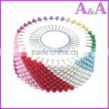 Summer Sales 55mm Teardrop Star Flower Heart Ball Shape Pearl Head Hijab Pins thumbnail-2