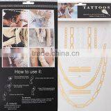 New Fashionable Removable Waterproof Metallic Temporary Tattoo Sticker For Women thumbnail-3