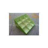 100% recyclable green color corrugated cardboard counter displays box with 3 tiers