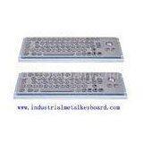 Stainless Steel Industrial Keyboard With Trackball For Kiosk , Banking thumbnail-1