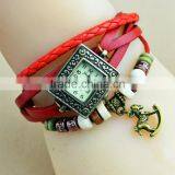 Cord Wrist Lady Leather Bracelet Watch