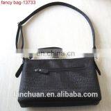 Black Satin Jacquard Sling Bag