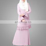 Simple Style Flower Baju Kurung New Arrival Muslim Lady Baju Kebaya Classical Clothing In Dubai thumbnail-2