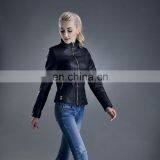 2017 New Style Women Spring Fashion Slim Zipper PU Leather Jacket thumbnail-3