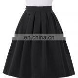 Belle Poque Stock Cotton Spandex Black Vintage 50s Retro Dress Skirt BP000154-1 thumbnail-2