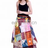 Ethnic Rapron Patchwork Long skirt Rapron Beach Silk Sarong long skirt ladies hippie designer rapron skirt Indian Beautiful