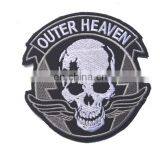 MIDDLE FINGER Iron On Embroidered Outlaw Biker Punk Patch,New Creeping Skeleton Patch Skull Finger Patch, thumbnail-2
