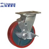 PU Cast Iron Core Caster With Brake
