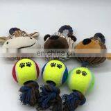Animals Pet Rope Chew Squeak Toy Interactive Ball Plush Dog Toy thumbnail-1