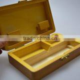 Natural Color Varnished Solid Wooden Box Compartment,hinge Wood Boxes Accept OEM thumbnail-1
