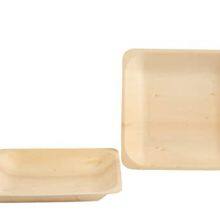 Biodegradable & Compostable Wooden Plates Disposable Bamboo Plates & Bamboo Tableware Elegant Dinnerware for Parties & Upscale Events thumbnail-4