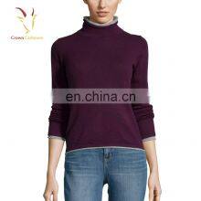 Winter New Fashion Ladies Turtleneck Cashmere Pullover Sweater thumbnail-1