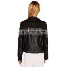 Women Lambskin Blazar Coat Genuine Leather Motorcycle Biker Jacket thumbnail-4