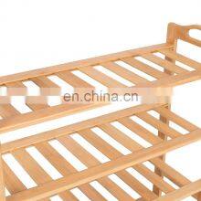 HOME Free Standing Bamboo Shoe Rack With Handles | 6 Tier | Wood | Closets and Entryway | Organizer | Fits 18 Pairs thumbnail-4