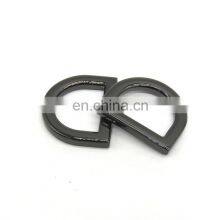 Manufacture Custom Zinc Alloy Flat Metal D Ring Iron Ring D-rings for Handbags thumbnail-1