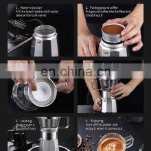 Heat Resistant Double-filtered Silver French Press Coffee Moka Espresso Coffee Pot Maker Coffee Maker thumbnail-4