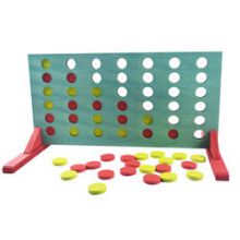 Premium Small Wooden Board Game Pieces 4 in a Row Connect Four in a Row Game