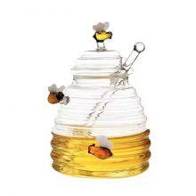 Creative Luxury Handmade Glass Honey Jar Glass Honey Bee Storage Jar