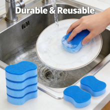 Colored Sponge Kitchen Cleaning Dish Washing Scrub Sponge Pad for the Kitchen Wholesale thumbnail-2