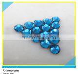 New Fashion Peacock Blue Crystal Hot Fix Shiny Rhinestone Flat Back Glass Material Stone thumbnail-1