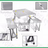 Portable Folding Picnic Table With Umbrella Great for Picnic Tailgates Camping thumbnail-1