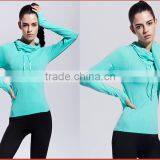 Wholesale Women Gym Sports Ink Long Sleeve Hoodie Hooded Sweatshirt thumbnail-5