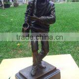 Bronze Black Man Playing Saxophone Statue