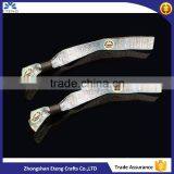 Promotional Cheap Plastic Clip Woven Memorial Wristband
