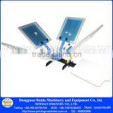 Manual 4 Color 1 Station Table Top Rotary Silk Screen Printing Machine With Some Printing Materials for Flat Items thumbnail-2