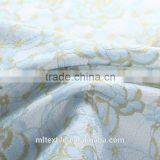 Polyester Nylon Gold Thread Lace Fabric