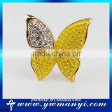New arrival high quality Enamel-Butterfly-Charm Jewelry Rhinestone brooch making supplies B0107