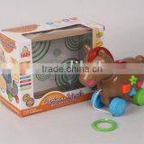 BATTERY OPERATED PULLING HORSE WITH LIGHT & MUSIC