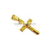 Wholesale Fashion Jewelry JCN0331 Gold Stainless Steel Jesus Cross Necklace Pendant thumbnail-4