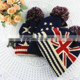 Winter Ski Beanies Knit Hats With Pom Pom for Lady thumbnail-1