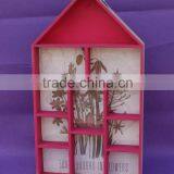 Funny Unfinished Wooden Photo Frame ,house-shaped Hanging Wooden Photo Frames for Sale