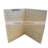 Popular design medical paper file folder with two pockets &business card slot (BLY8-0319PF)