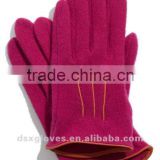 red wool gloves