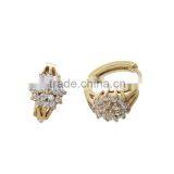 100 Pairs AAA cz Mirco Pave Stone Women's Earring Clip-on Brass Jewellry Flower Beautiful Earrings 18.7*8.9mm thumbnail-1