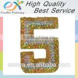Hot Sale Iron-on Number Sequins Embroidery Patch thumbnail-5