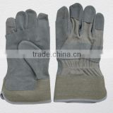 Cow Split Leather Patched Palm Glove with Cotton Back