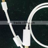 Mini Displayport Male to HDMIA Male Cable 3ft 24k Gold Plated Connector