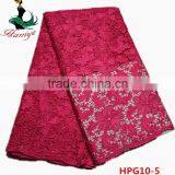 Haniye 2016/HPG10 Wholesale African High Quality Guipure Water Soluble Lace Fabric,Beaterful Flower Stones Lace Fabric thumbnail-3