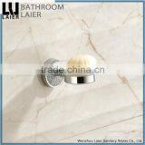 60939 Popular Hot Selling Zinc Bathroom Accessories Modern Tube Chrome Plated Soap Dish thumbnail-1