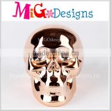 Unique Design Golden Skull Shaped Money Bank Gifts And Craft
