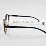 Classical Circle Horn Rimmed Glasses Buffalo Horn Laminated Wooden Optical Glasses thumbnail-4