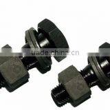 Black Double Threaded Stud Bolt And Nut Made in China thumbnail-2