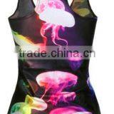Cheap Ladies Tank Top Black Sexy Womens Jellyfish Printed Cute Tank Top BX112 thumbnail-2
